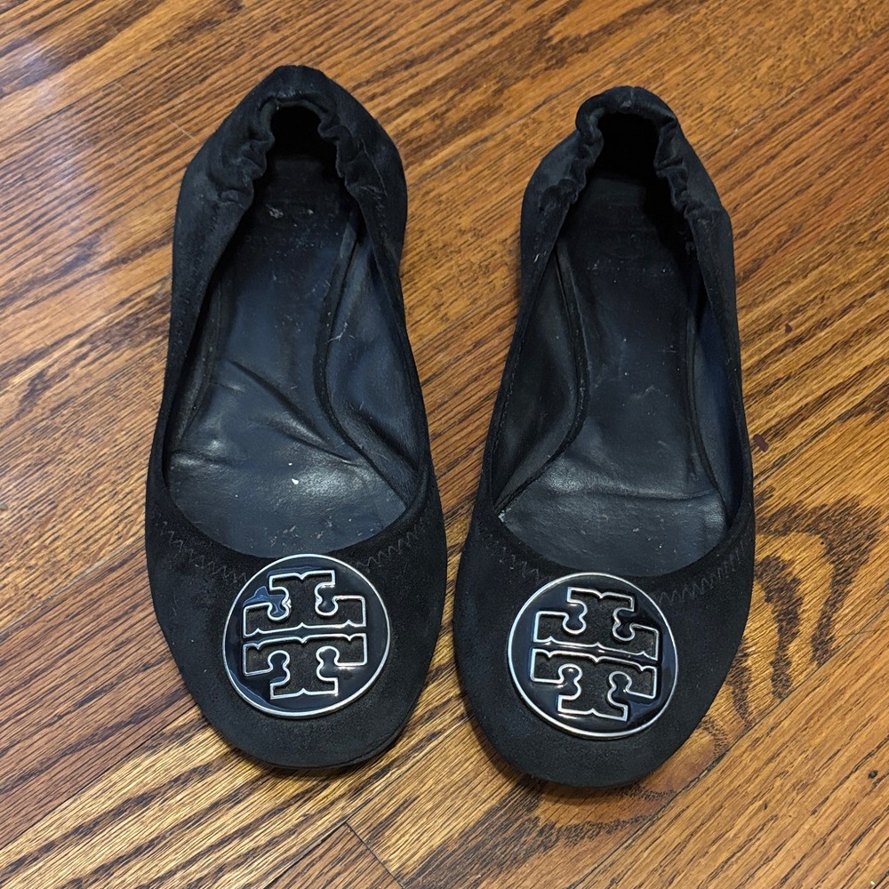 Tory Burch Black Flats
